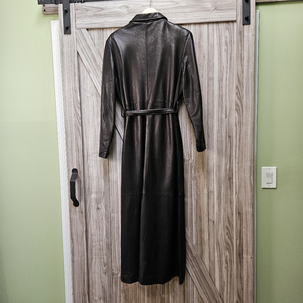 Andrew Marc Trench Leather Coat - Picture 12 of 16